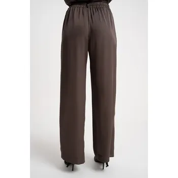 Pánské oblečení CLICK Kalhoty z materiálu 30-463 Hnědá Loose Fit 40