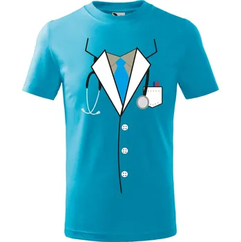 Dětské tričko Doktor Barva: TYRKYSOVÁ, Velikost: 158
