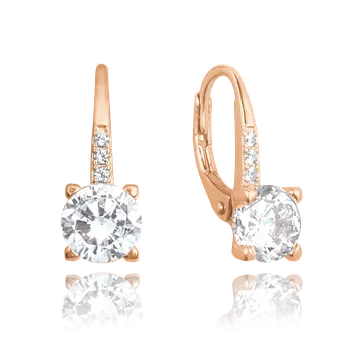 Souprava šperků Minet Elegantní stříbrná souprava Rosegold s bílým zirkonem