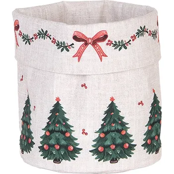 chlebník Clayre & Eef - Košík na pečivo TRADITIONAL CHRISTMAS HARMONY TCH50