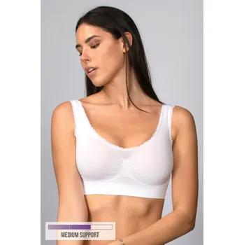 Podprsenka Dámská bezešvá podprsenka Bra Silhouette Pizzo Intimidea Barva: Bílá, Velikost: M/L