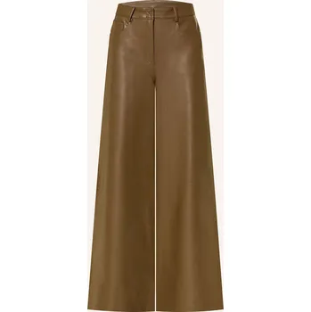 Dámské kalhoty Norma Kamali Dámské Kalhoty Elephant V Koženém Vzhledu, tmavě...