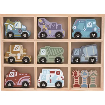 Hračka pro nejmenší Sada dřevěných aut