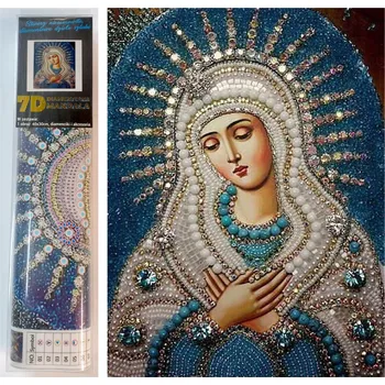 Diamantové malování NORIMPEX Diamantové malování 7D Matka Boží 30x40cm