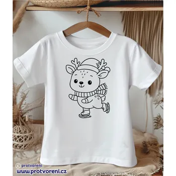 Chlapecké tričko Tričko jako omalovánka Tričko k vybarvení, dětské, SOBÍK na bruslích, 1 ks zvolte VELIKOST trička ZDE:: 5/6 let Beagle