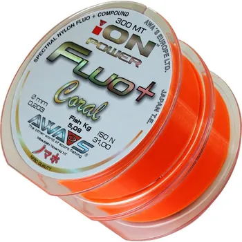 AWA-SHIMA Vlasec ION Power Fluo+ Coral 2x300m - 0.261 mm / 8.95 kg