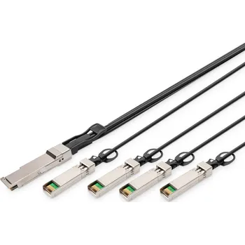 Síťový prvek Digitus DN-81325 InfiniBand a optický kabel 5 m SFP+ 4x QSFP+ Černá
