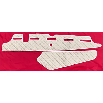 Potah na volant Kožený potah palubní desky – Volvo FH od 2013 s výřezem na kameru - Červená