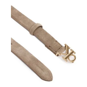 Opasek Calvin Klein Dámský pásek Ck Buckle 25 Mm Fixed Belt Suede LV04F7079G Béžová 85