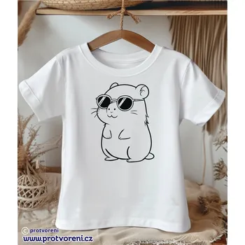 Chlapecké tričko Tričko jako omalovánka Tričko k vybarvení, dětské, KAPYBARA sluneční brýle, 1 ks zvolte VELIKOST trička ZDE:: 5/6 let Beagle
