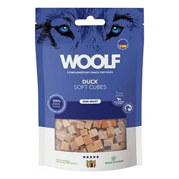 Pamlsek pro psa WOOLF Snack WOOLF pochoutka Soft Cubes Duck 100g