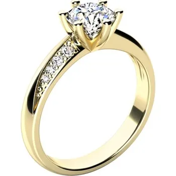 Prsten Couple, Zásnubní prsten Riviera, žluté zlato se zirkonem, vel. 56, prům. 17.8 mm, 585-68-1-4382.0Z00.0.56.001