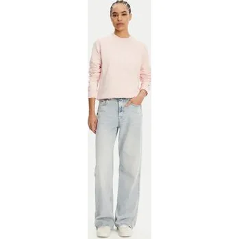 Pánská mikina Tommy Jeans Mikina Tonal Crest DW0DW20637 Růžová Regular Fit XXS