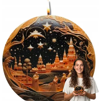 Svíčka Dekorativní sójová svíčka bez vůně Corina Candles 1 ks