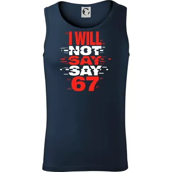 Červený - I Will Not Say SAY 67 - Tílko pánské Core - XL ( Námořní modrá (velmi tmavá - téměř černá) )