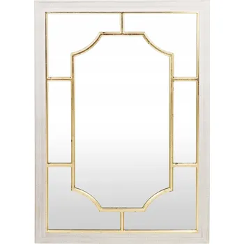 Zrcadlo Velké Zrcadlo Okenice Ecru Zlaté Nástěnná Dekorace