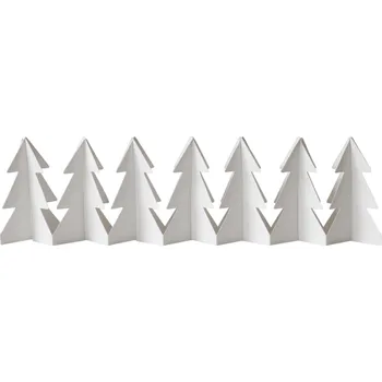 Dekorativní papírová řada stromků "White" DBKD