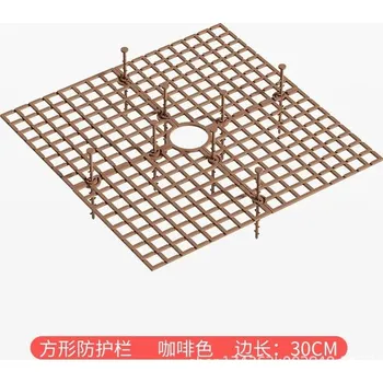 Ochrana rostlin proti kočkám a myším | zahradní doplněk, kryt květináče - Hnědý čtverec 30 cm