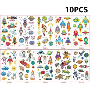 Tetování 10 listů Dětské voděodolné tetování – sada mini obtisků | Tetovačky pro děti, Dočasné tetování - ZS318-(14)-10PCS