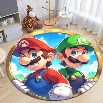 Koberec Super Mario kulatý herní koberec | bytový textil - 3 , 80x80cm