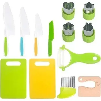 Kuchyňský nůž Dětská sada plastových nožů do kuchyně | dětský nůž, kuchyňské náčiní - 13 ks