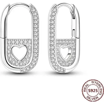 Náušnice Stříbrné kruhové náušnice se zirkonem | šperky 2 ks - JFE386