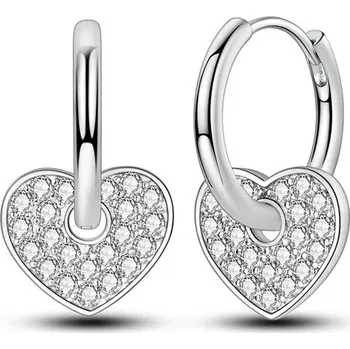 Náušnice Stříbrné kruhové náušnice se zirkonem | šperky 2 ks - JFE352