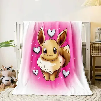 Dětská deka Měkká flanelová deka Pokemon pro děti | bytový textil - 14 , 150x200cm (59x78 palců)