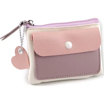 Peněženka Peněženka / mini kabelka / klíčenka 8x10 cm, barva 1 krémová světlá