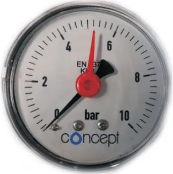 Kompresor Manometr standardní 63mm, G1/4", 0-10bar, zadní, kov/sklo/akryl CONCEPT 100 B.1.3. 358