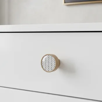 Nábytkové kování Interex design Dřevěná úchytka knopka ARSIA / Buk - černá jedle