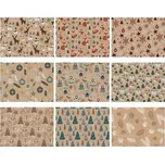 Balící papír kraftový vánoční mix 100x70 cm