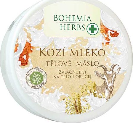 Bohemia Herbs Tělové máslo 200 ml s kozím mlékem