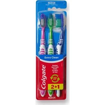 Zubní kartáček Colgate kefka Extra Clean 3ks Medium Ks