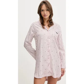 Dámská noční košile Noční košilka HUGO SARTORIAL SLEEPSHIRT dámská, růžová barva, 50556665 30X, vel. M