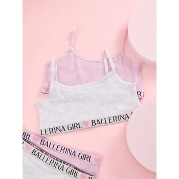 Dívčí oblečení Sinsay - Sada 2&nbsp;topů s&nbsp;vysokým podílem bavlny - levandulová - YD224-04X - YD224-04X-U15-1