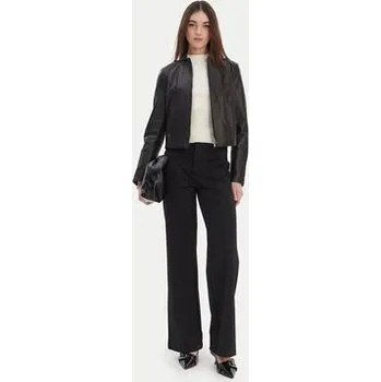 Pánská casual bunda HUGO Kožená bunda Lasari 50555743 Černá Regular Fit S