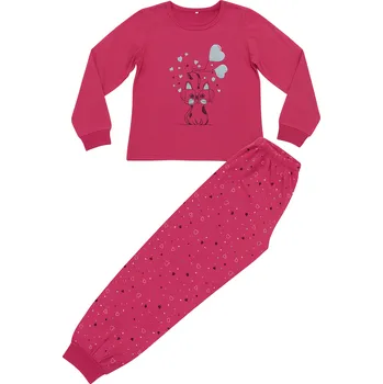 Dívčí pyžamo xcena Dívčí pyžama bavlněné růžové s náplety Velikost: 116