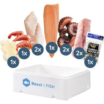 Dárkový potravinový koš BOXXI Ultraprémiovy box Mořský Gurmán 5050g + ZDARMA Doprava, Box a Dárek