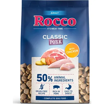 Krmivo pro psa Rocco Adult Classic vepřové s kuřecím - 5 x 1 kg