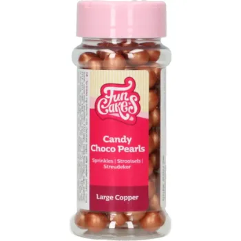 Čokoláda FunCakes Candy Choco Pearls - perly velké měděné 70 g