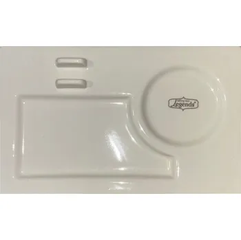 Bílý porcelánový podnos na šálek a sušenky - Telling teas legends Nové