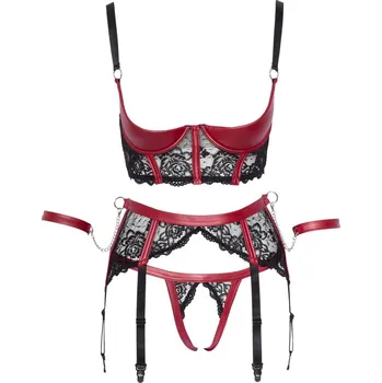 Souprava dámského spodního prádla 3-dílná svůdná souprava Cottelli Bondage Velikost: XL