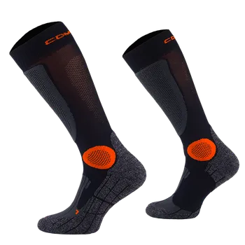 Pánské ponožky Comodo motorkářské ponožky MTB2 Barva: black/orange, Velikost: 39/42