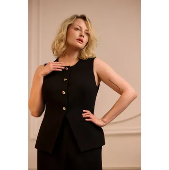 Dámské sako Vesta Tova Verso černá se zdobenými knoflíky Velikost: 34