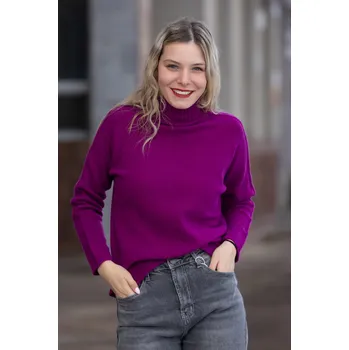 Dámský svetr NEW COLLECTION Elegantní svetr VANILLE Barva: Fuchsiová, Velikost: UNI: S-XL