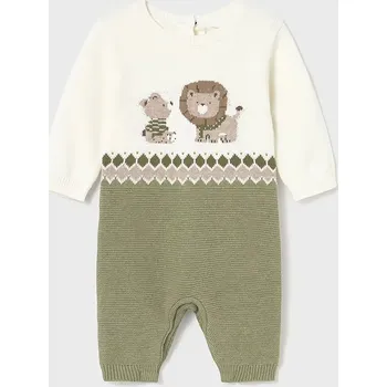 Dětská móda Dětský overal s příměsí vlny Mayoral Newborn 2611.1E.Newborn.9BYA zelená 77X, vel. 70