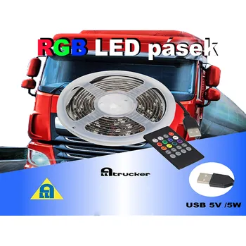 LED páska Světelný RGB LED pásek SONG - 200cm, 60LED, USB 5V