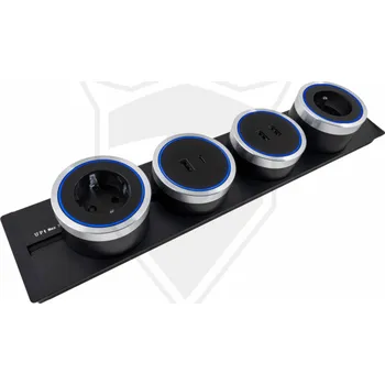 Elektrická zásuvka Viking zásuvkový modul A60, 1x USB-A, 1x USB-C, PD, černá