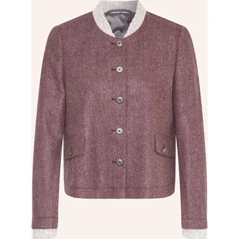 Dámský blejzr Grasegger Dámská Kazajka Silke, tmavě červená / světle šedá, 36